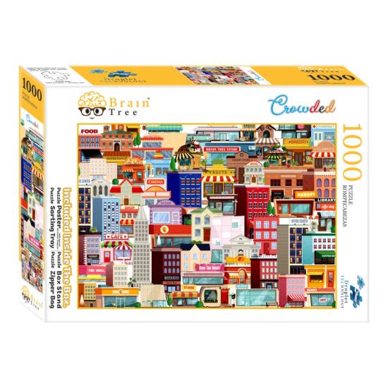 Puzzle Brain Tree Crowded City mit 1000 Teilen