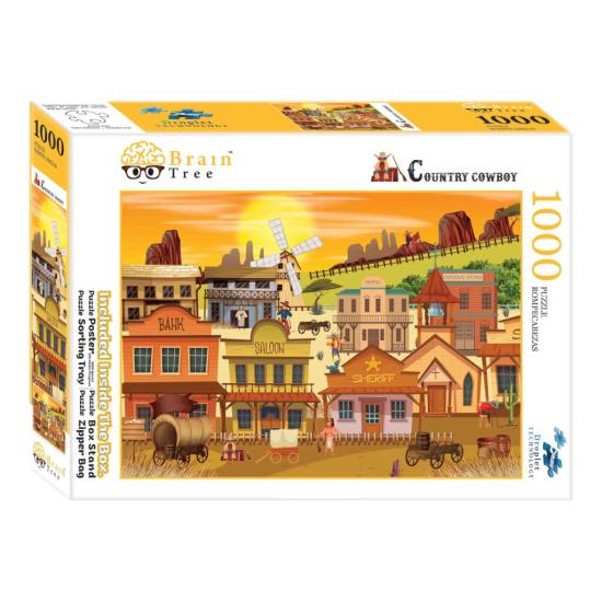 Brain Tree Western City Puzzle 1000 Teile