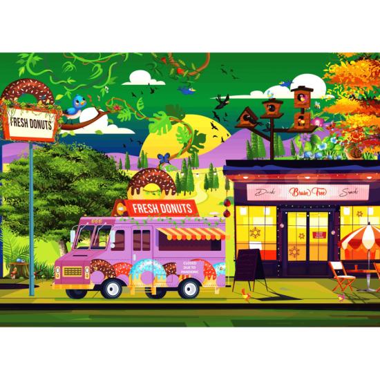 Gehirnbaum-Puzzle nach dem Schließen, 500 Teile Gehirnbaum-Puzzle nach dem Schließen, 500 Teile