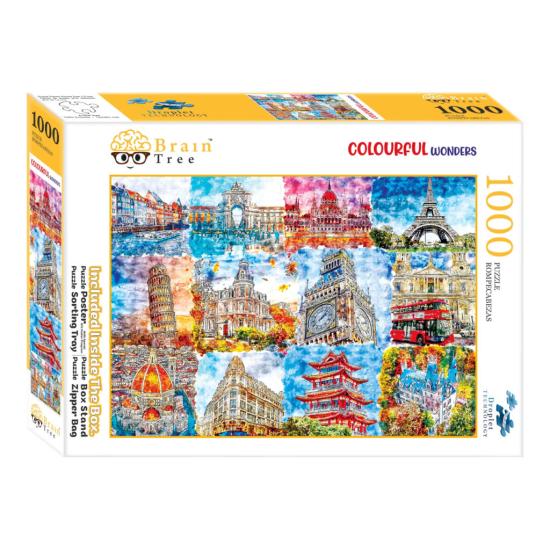 Puzzle Brain Tree Monuments in Farben mit 1000 Teilen Puzzle Brain Tree Monuments in Farben mit 1000 Teilen
