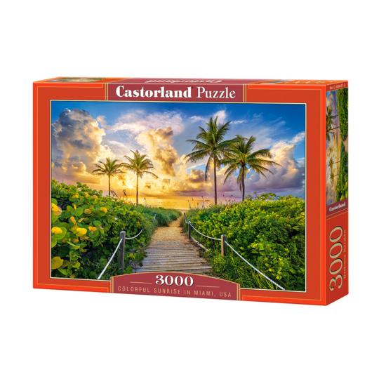 Castorland Buntes Sonnenaufgang in Miami-Puzzle mit 3000 Teilen
