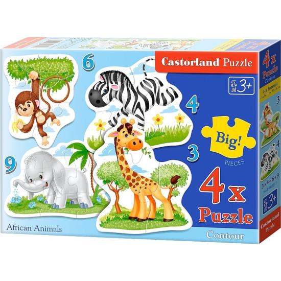 Puzzle Castorland Afrikanische TiereProgressive 3+4+6+9