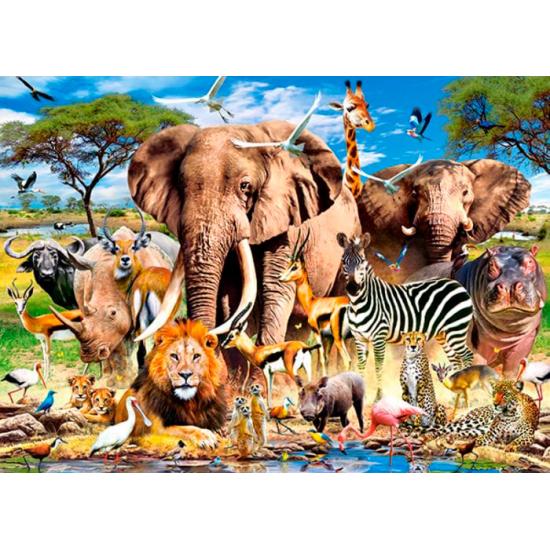 Castorland Tiere der Savanne Puzzle mit 200 Teilen