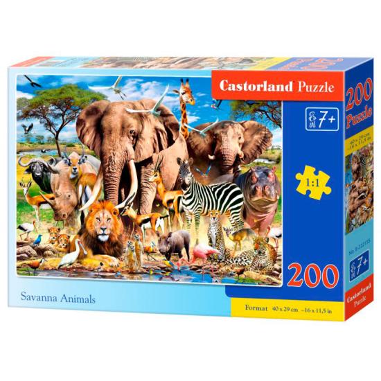 Castorland Tiere der Savanne Puzzle mit 200 Teilen