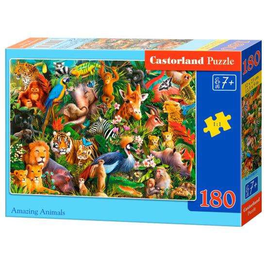 Puzzle Castorland Unglaubliche Tiere 180 Teile