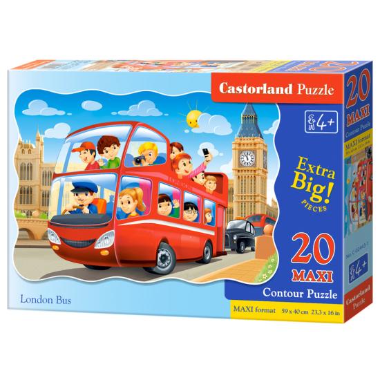 Castorland Puzzle Londoner Bus MAXI XXL mit 20 Teilen