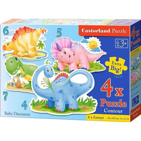Puzzle Castorland Baby-Dinosaurier 4+5+6+7
