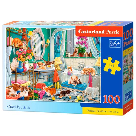 Castorland Crazy Pet Bath Puzzle 100 Teile