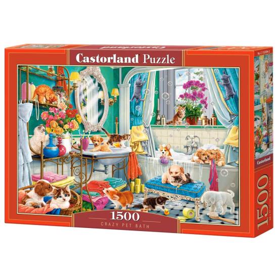Castorland Crazy Pet Bath Puzzle mit 1500 Teilen