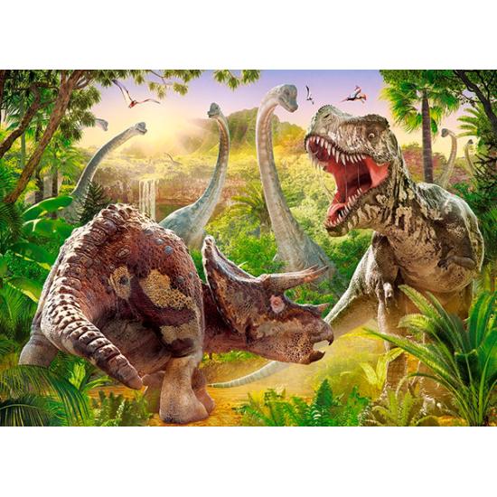 Castorland Schlacht der Dinosaurier-Puzzle mit 180 Teilen.