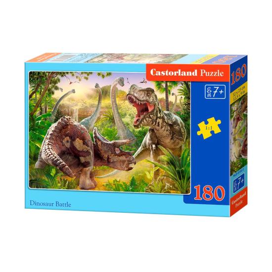 Castorland Schlacht der Dinosaurier-Puzzle mit 180 Teilen.