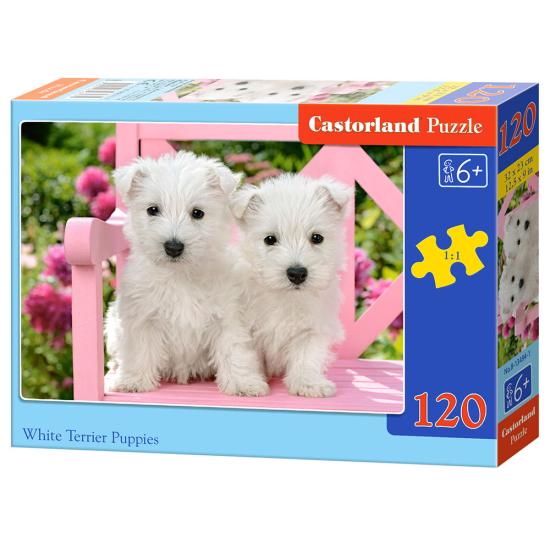 Castorland White Terrier Welpen Puzzle 120 Teile Castorland White Terrier Welpen Puzzle 120 Teile