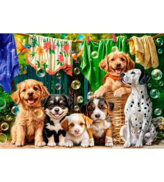 Puzzle Castorland Welpen, Wäsche Und Vogelstreiche 500 Teile