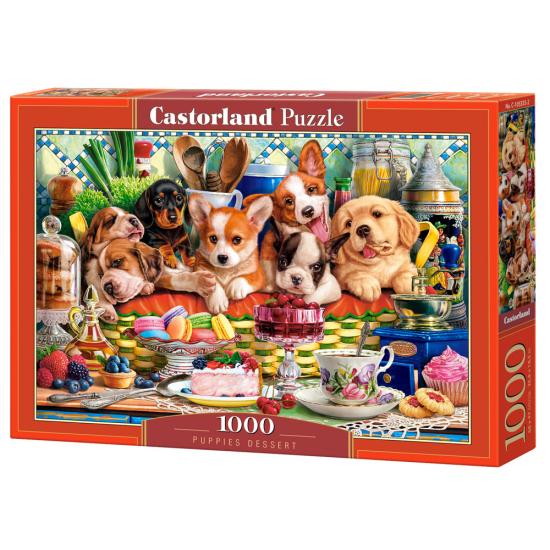 Puzzle Castorland Welpen-Dessert 1000 Teile