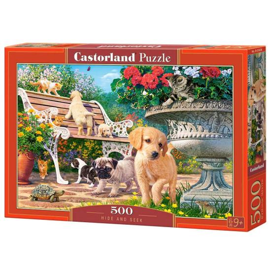 Castorland Puzzle Welpen spielen Verstecken 500 Teile