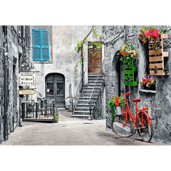 Castorland Puzzle Charmante Gasse mit rotem Fahrrad 500 Teile