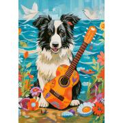 Puzzle Castorland Collie, Gitarre Und Das Meer 500 Teile