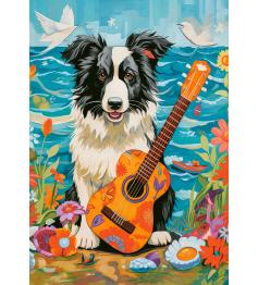 Puzzle Castorland Collie, Gitarre Und Das Meer 500 Teile