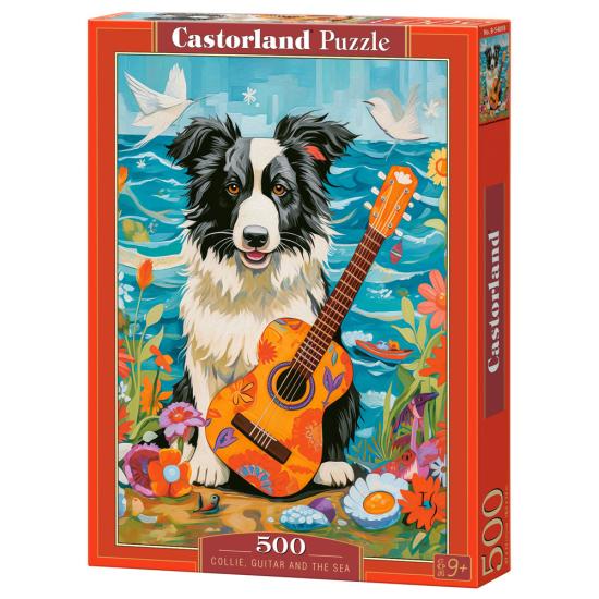 Puzzle Castorland Collie, Gitarre Und Das Meer 500 Teile