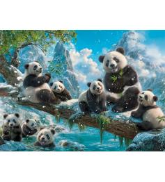 Puzzle Castorland Pandas' Winterspaß 2000 Teile