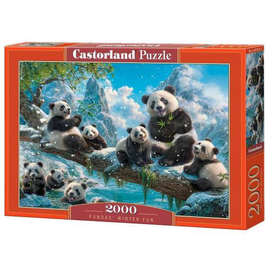 Puzzle Castorland Pandas' Winterspaß 2000 Teile