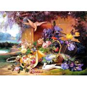 Castorland Elegantes Stillleben mit Blumen-Puzzle mit 2000 Teile
