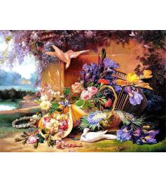 Castorland Elegantes Stillleben mit Blumen-Puzzle mit 2000 Teile