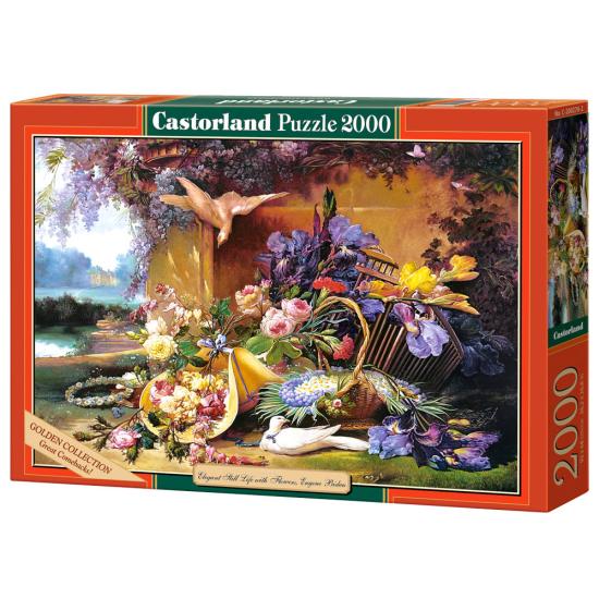 Castorland Elegantes Stillleben mit Blumen-Puzzle mit 2000 Teile