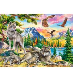 Castorland Familie der Wölfe und Adler Puzzle 300 Teile