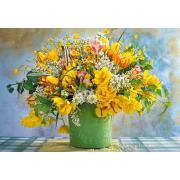 Castorland Puzzle Frühlingsblumen in grüner Vase 1000 Teile