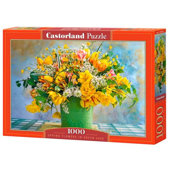 Castorland Puzzle Frühlingsblumen in grüner Vase 1000 Teile