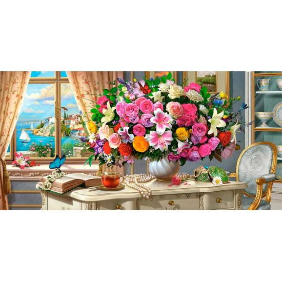 Castorland Sommerblumen und Teetasse Puzzle 4000 Teile