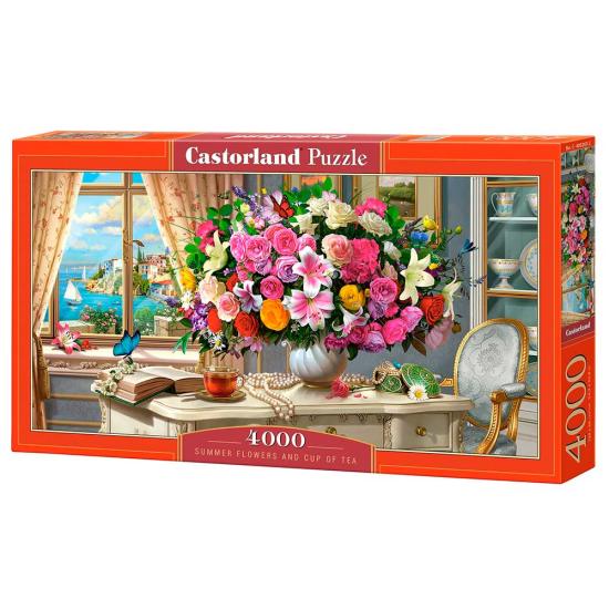 Castorland Sommerblumen und Teetasse Puzzle 4000 Teile