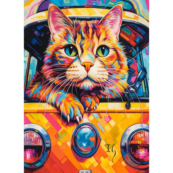 Puzzle Castorland Katze Im Bus 100 Teile