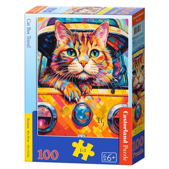 Puzzle Castorland Katze Im Bus 100 Teile