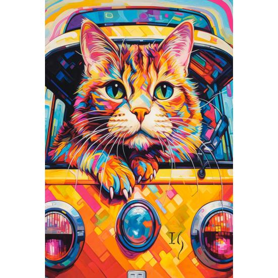 Puzzle Castorland Katze Im Bus 1000 Teile