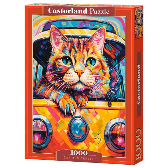 Puzzle Castorland Katze Im Bus 1000 Teile