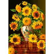 Castorland Sonnenblumen in Vase Pfau Puzzle 1000 Teile