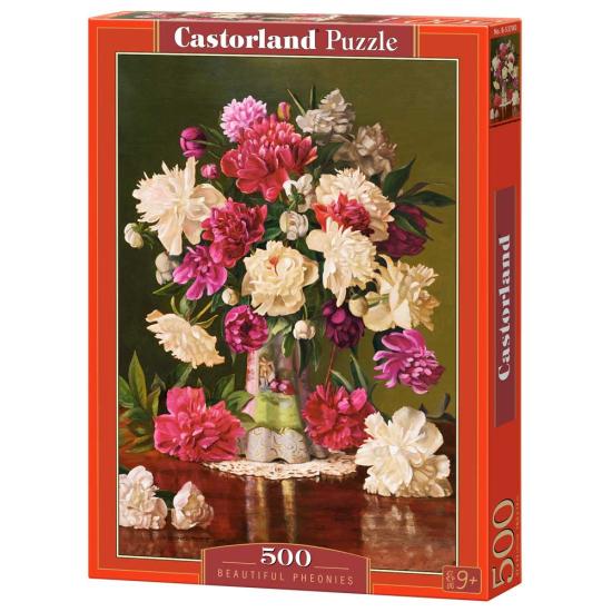 Castorland Wunderschönes Pfingstrosen-Puzzle mit 500 Teilen