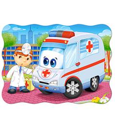 Castorland Puzzle Der Krankenwagen und der Arzt 30 Teile