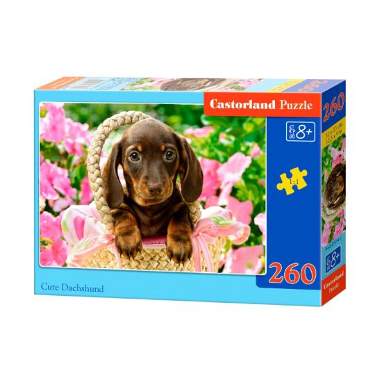 Castorland Niedlicher Dackel-Hund-Puzzle, 260 Teile
