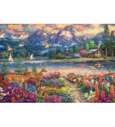 Castorland Puzzle „Majestätischer Berg im Frühling“ mit 1500 Tei