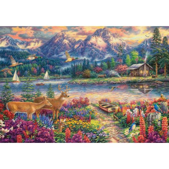 Castorland Puzzle „Majestätischer Berg im Frühling“ mit 1500 Tei