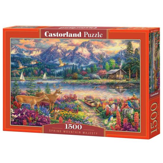 Castorland Puzzle „Majestätischer Berg im Frühling“ mit 1500 Tei
