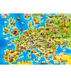Castorland Karte von Europa Puzzle 100 Teile