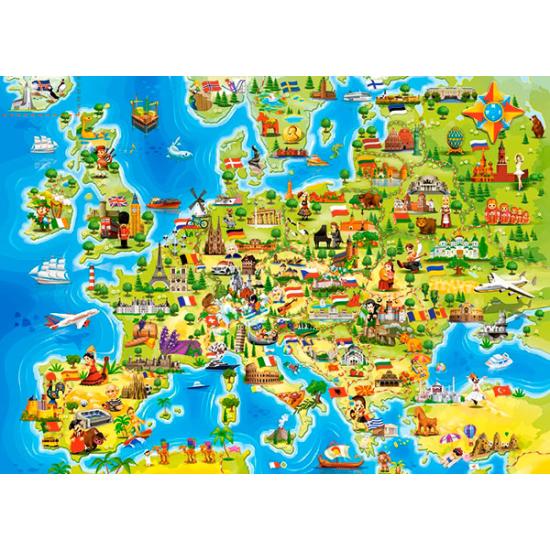 Castorland Karte von Europa Puzzle 100 Teile Castorland Karte von Europa Puzzle 100 Teile