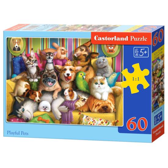 Castorland Playful Pets 60-teiliges Puzzle