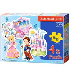 Puzzle Castorland Welt der Prinzen und Prinzessinnen 3+4+6+9
