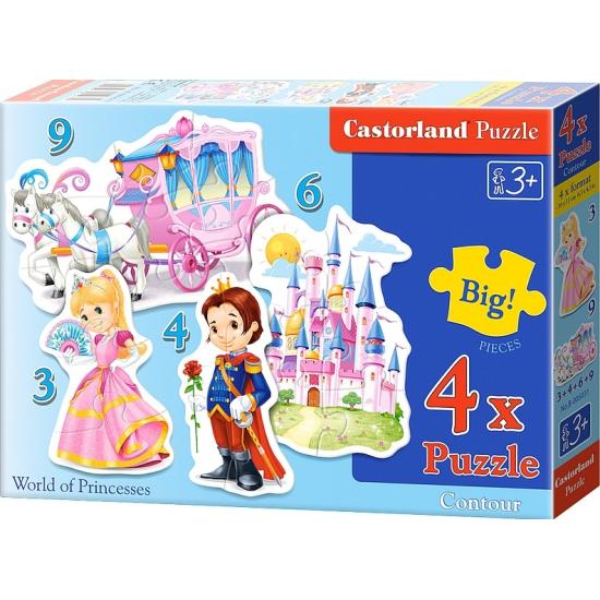 Puzzle Castorland Welt der Prinzen und Prinzessinnen 3+4+6+9