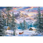 Castorland Christmas in the Mountain Puzzle 1000 Teile